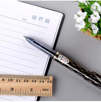 黑金0.7子弹头配RS14系列芯金色夹拔帽中性笔