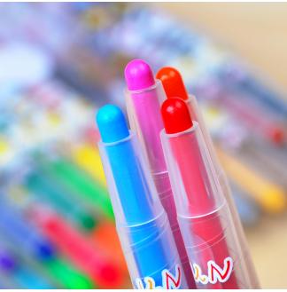 蜡妹子长杆24色套装旋转蜡笔