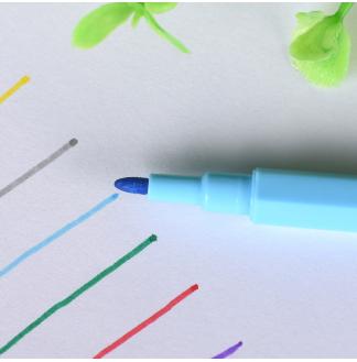 易洗净可水洗六角杆12色筒装彩色水彩笔