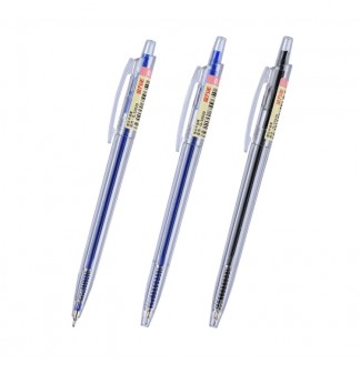 简约纯透明0.5mm半针配RS04系列芯按压中油笔