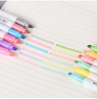 双头双色护眼色12色套装荧光笔(G-05370)