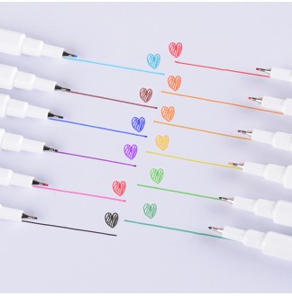 7天脱帽不干手帐12色套装勾线笔 