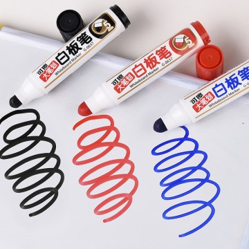可擦5mm圆头大笔划可加墨白板笔