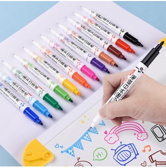 双头12色可擦微孔细头0.5/1mm白板笔