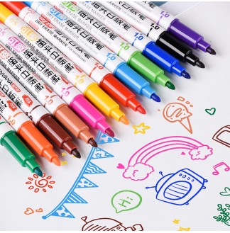 双头12色可擦微孔细头0.5/1mm白板笔