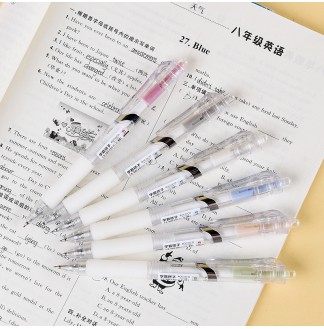 万品荟学霸搭子斑马芯大容量CS珠头0.5中性笔