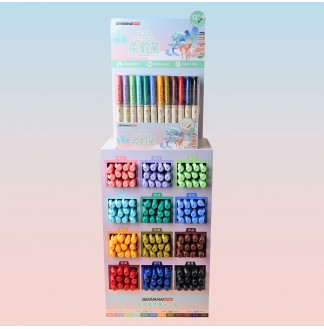 柔韵笔四季色12色架装