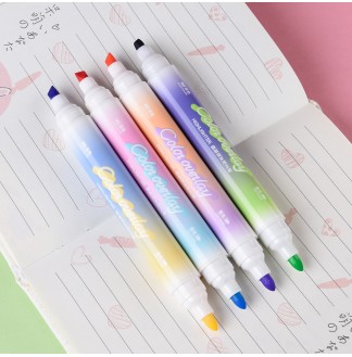 星光璀璨双头叠色4支装荧光笔