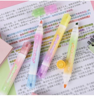 银河梦旅双头叠色4支装荧光笔