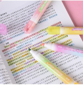 银河梦旅双头叠色4支装荧光笔