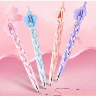 镀彩樱花CS0.5配RS09按动中性笔