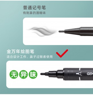 点柱笔双头建筑绘图水性马克笔